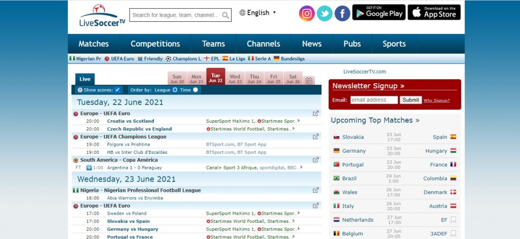 Live soccerTV